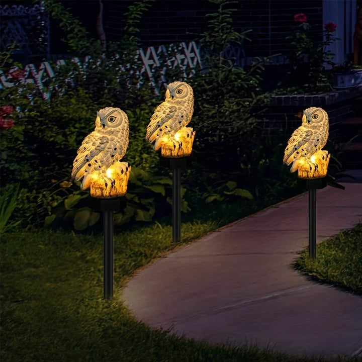 Lisslune | Solar Garden Light Owl – LED Outdoor Light for Garden, Terrace and Balcony, weatherproof