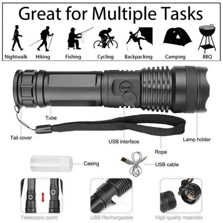 Lisslune | Powerful 90000 Lumens LED Torches – The Best Flashlight for Any Adventure