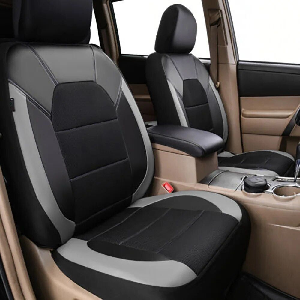 Lisslune | Universal PU leather 9-piece car seat cover set for 5-seater vehicles