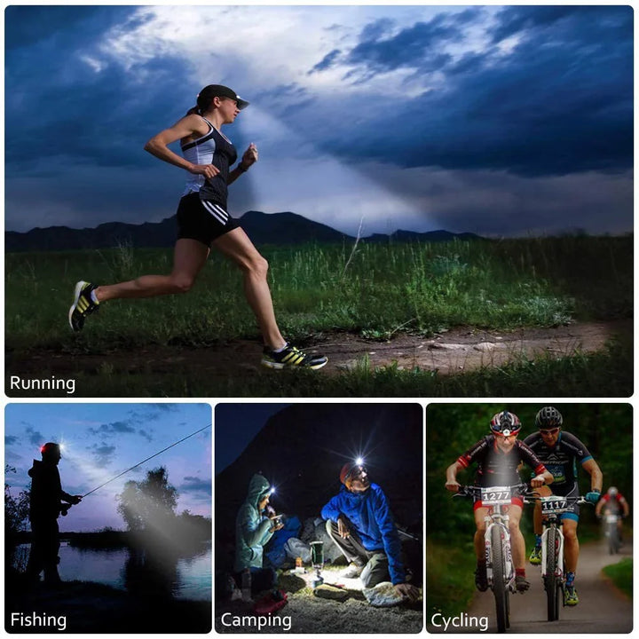 Lisslune | Robust Waterproof LED Headlamp with Zoom and Rechargeable Battery