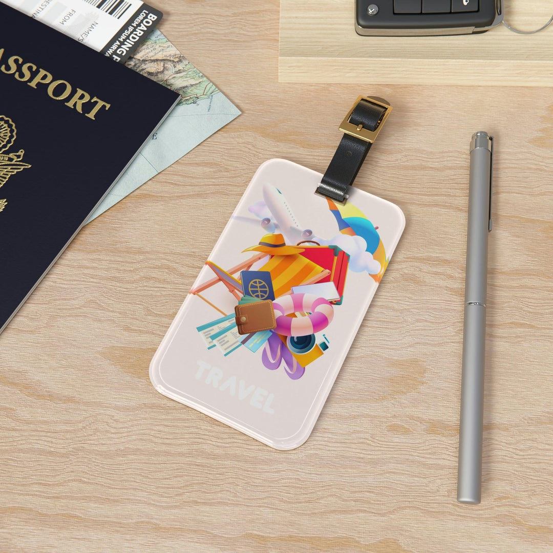 Lisslune | Premium Rice Luggage Tag Set with Personalized Leather Strap - Your Chic Travel Essential