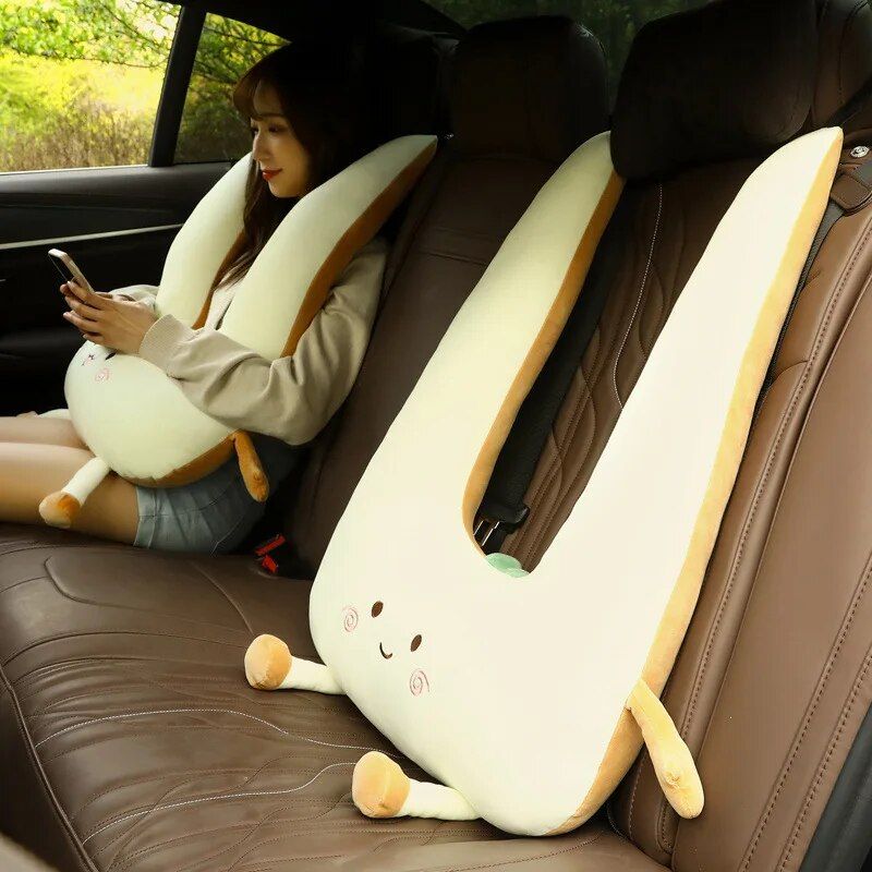 Lisslune | Plush Cartoon Car Nap Pillow for Optimal Travel Comfort