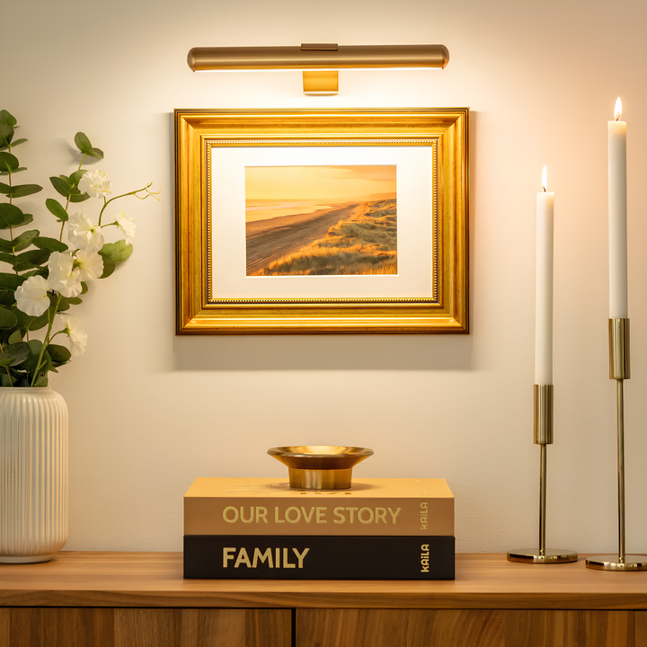 Lisslune | ArtGlow Wireless LED Picture Light – Rechargeable Wall Lamp with Remote & Adjustable Dimming