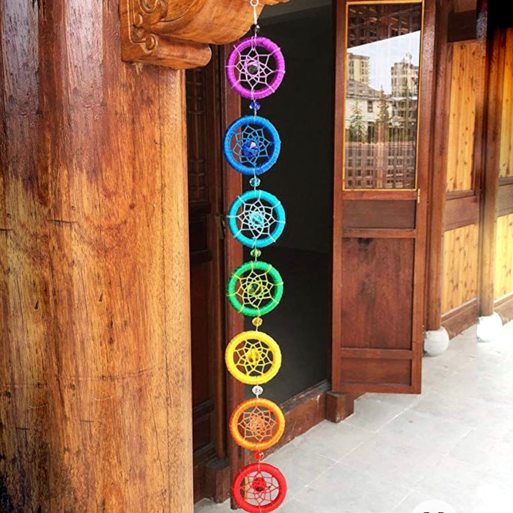 Lisslune | Chakra Dreamcatcher Rainbow Yoga Wall Ornament