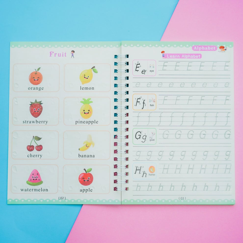 Lisslune | Children'S Numbers Letters Practice Magic Copybook