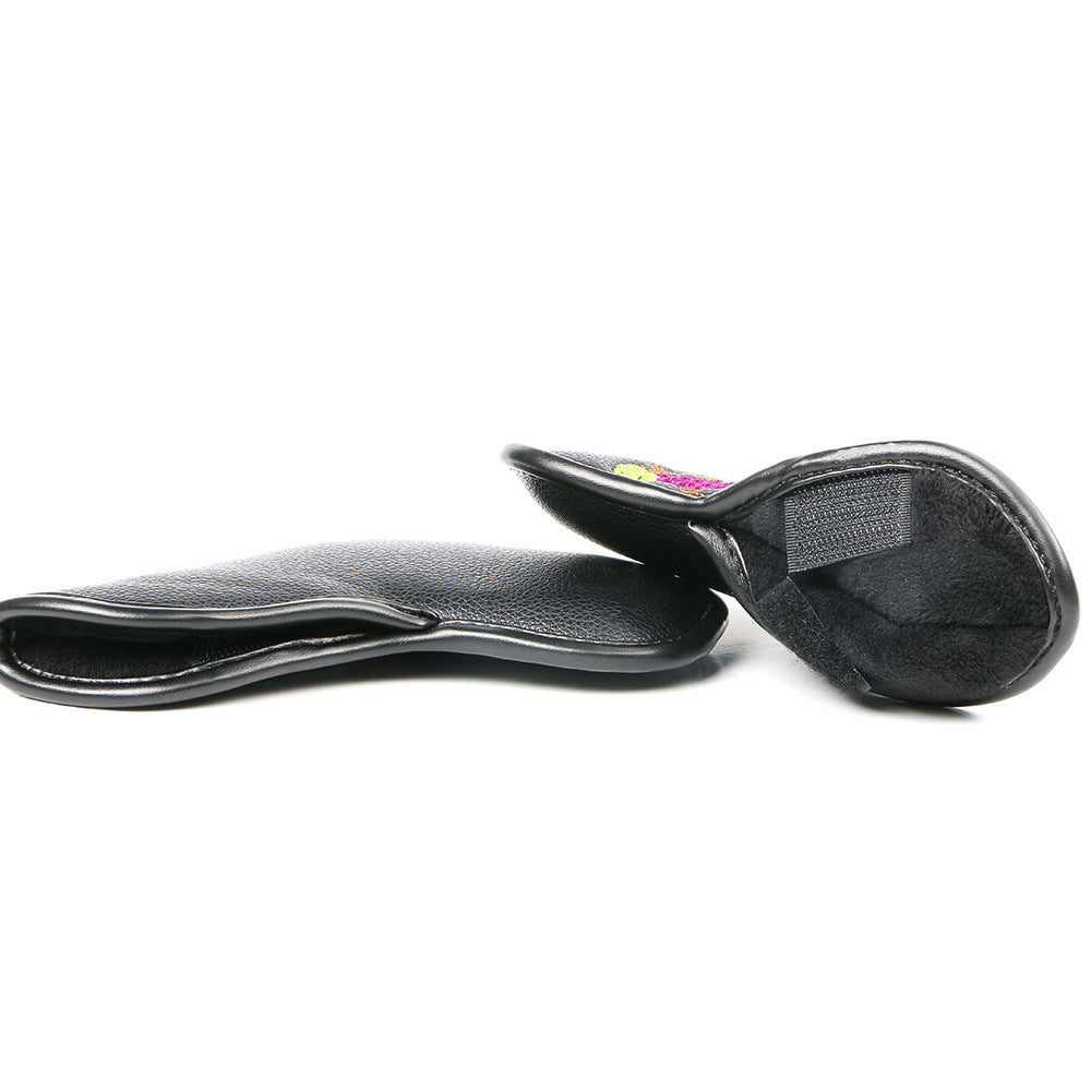 Lisslune | Golf Iron Cover Sleeve Ball Arm Cap Wine Glass Pattern High-end Pu Shaft Head Protective Cover