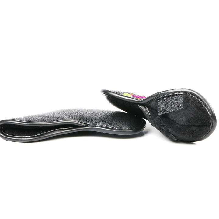 Lisslune | Golf Iron Cover Sleeve Ball Arm Cap Wine Glass Pattern High-end Pu Shaft Head Protective Cover
