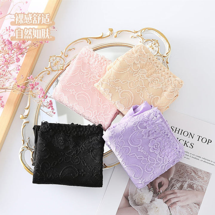 Lisslune | 4pcs/set High Elastic Lace Panties