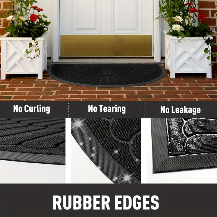 Lisslune | Half-Round Door Mat Rubber – Durable and Non-Slip for Indoor and Outdoor