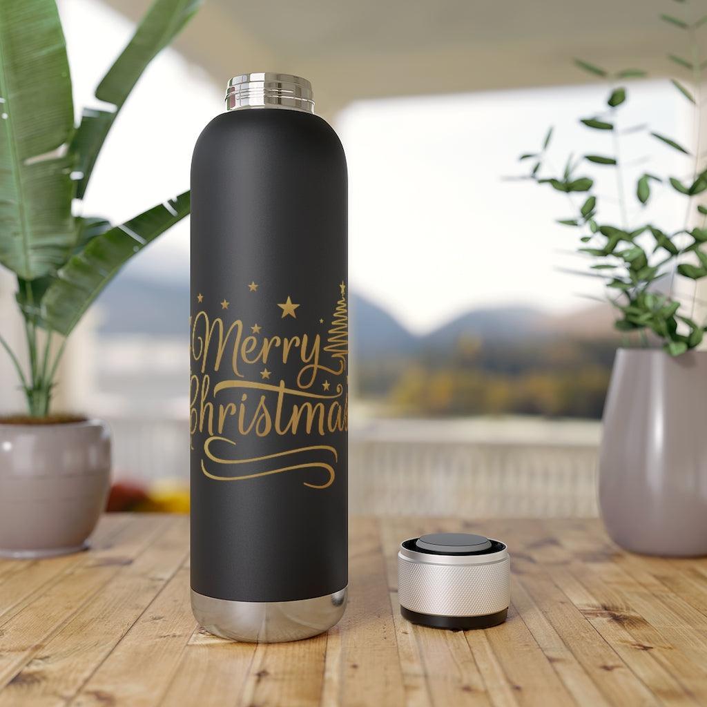 Lisslune | Holiday Harmony: Bluetooth Speaker & Insulated Bottle with LED Lighting - 22oz Music & Hydration Companion