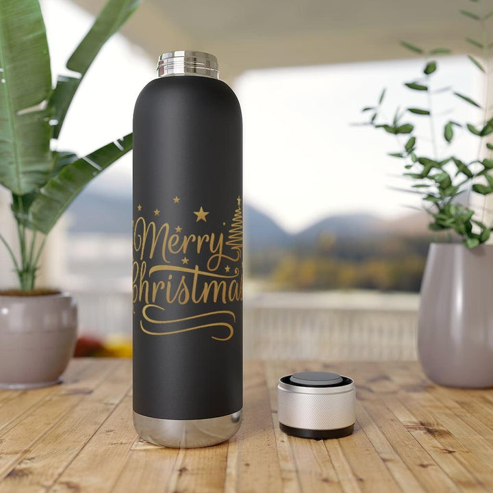 Lisslune | Holiday Harmony: Bluetooth Speaker & Insulated Bottle with LED Lighting - 22oz Music & Hydration Companion
