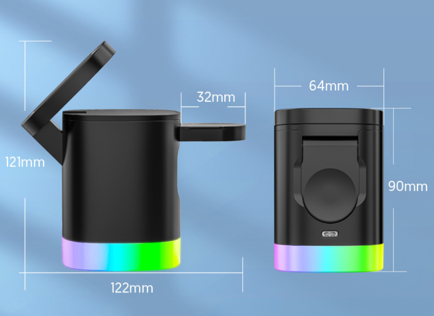 Lisslune | 3 In 1 Magnetic Wireless Charger, Glow and Go – Charge in Style!