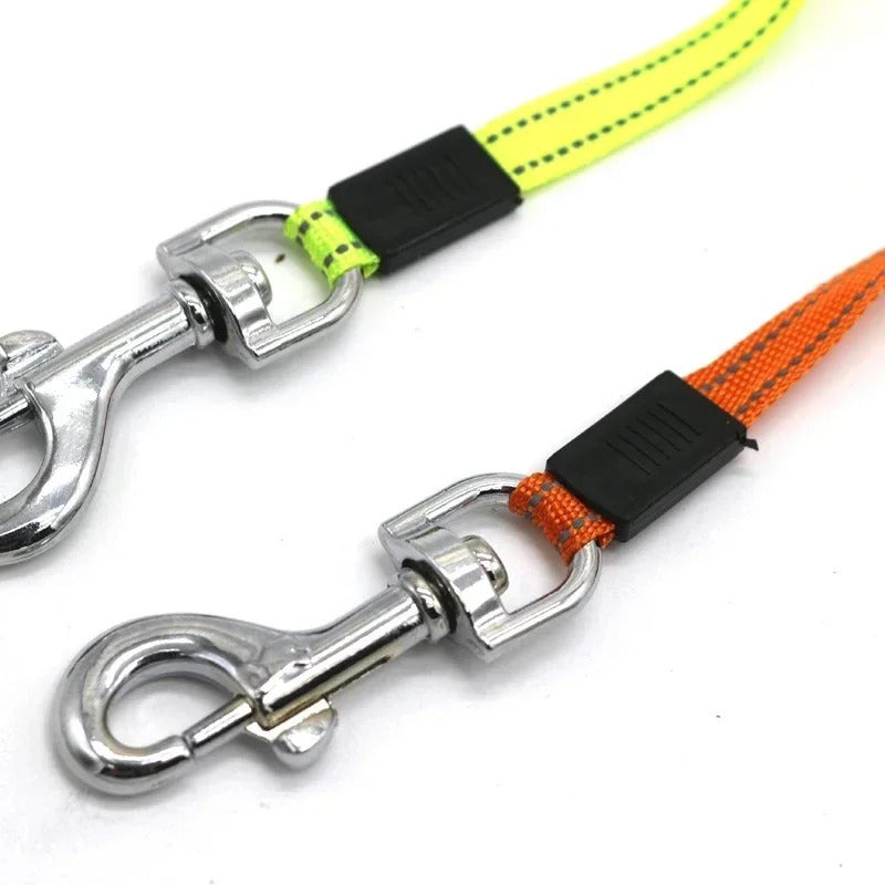 Lisslune | LumiLeash 2-in-1 Double Dog Leash with LED Lamp & Poop Bag Holder