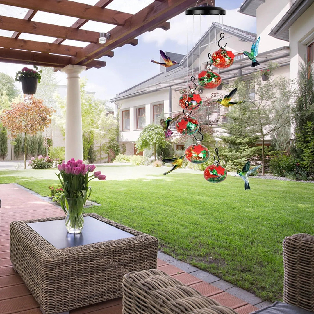 Lisslune | New Charming Wind Chimes Hummingbird feeders Garden Decor