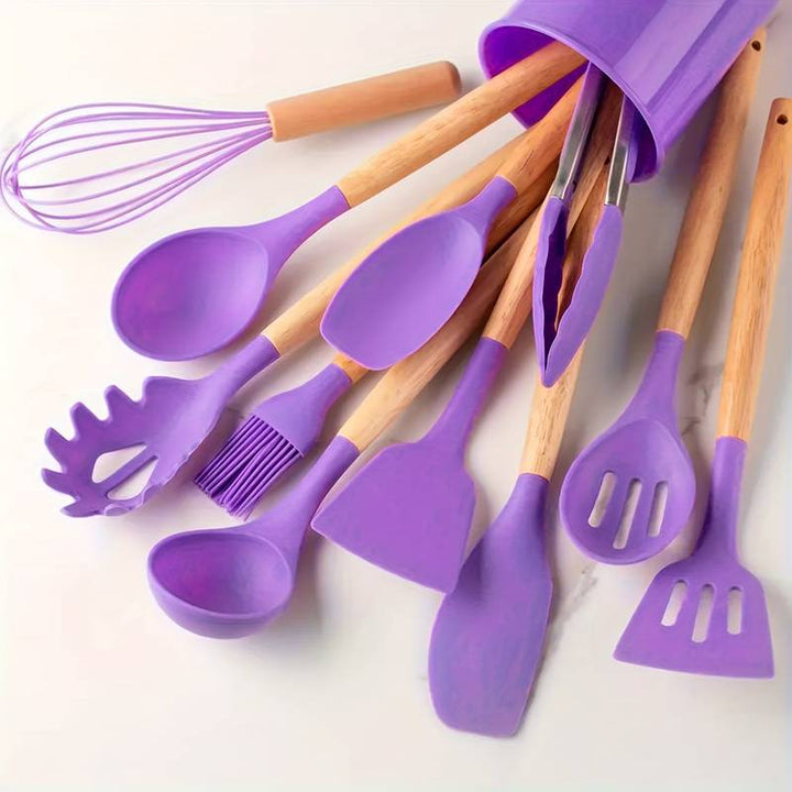 Lisslune | Kitchen tool set – silicone – non-stick coated – heat resistant