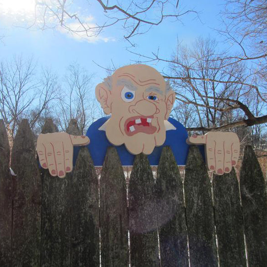 Lisslune | Fence Decoration Nosy Old Man and Lady Garden Yard Art