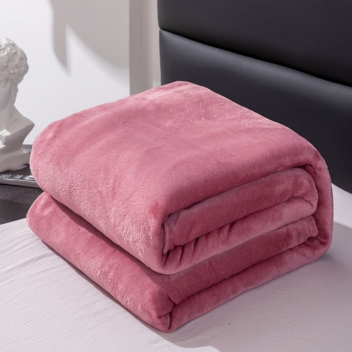 Lisslune | Soft and warm gray flannel blanket for all seasons