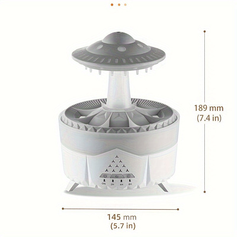 Lisslune | Relaxing Raindrop Aromatherapy Essential Oil Diffuser - LED Light & Humidifier