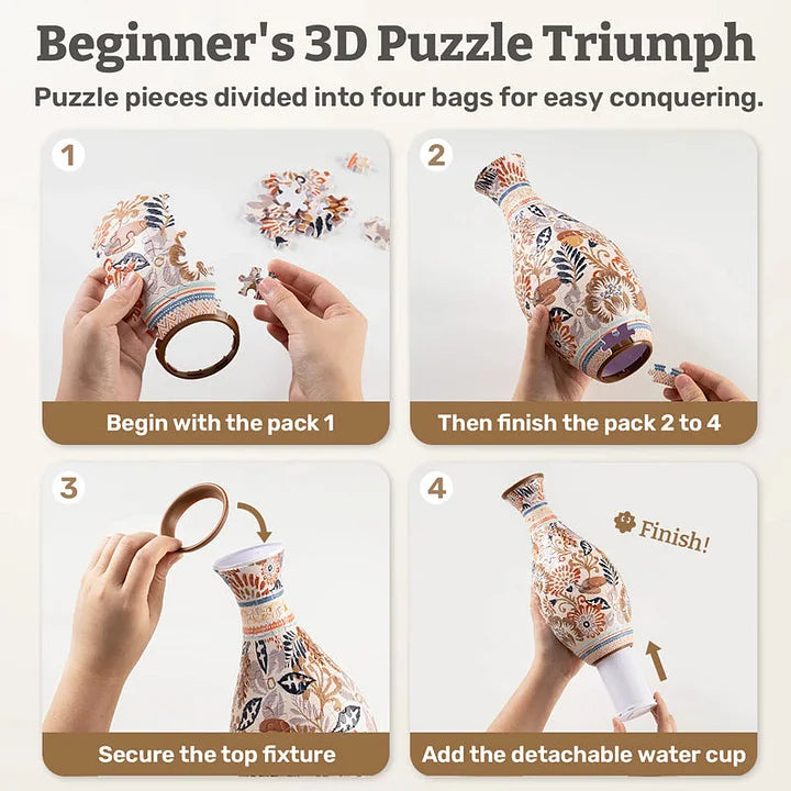 Lisslune | PuzzleVase Decorative vase made of 3D puzzle