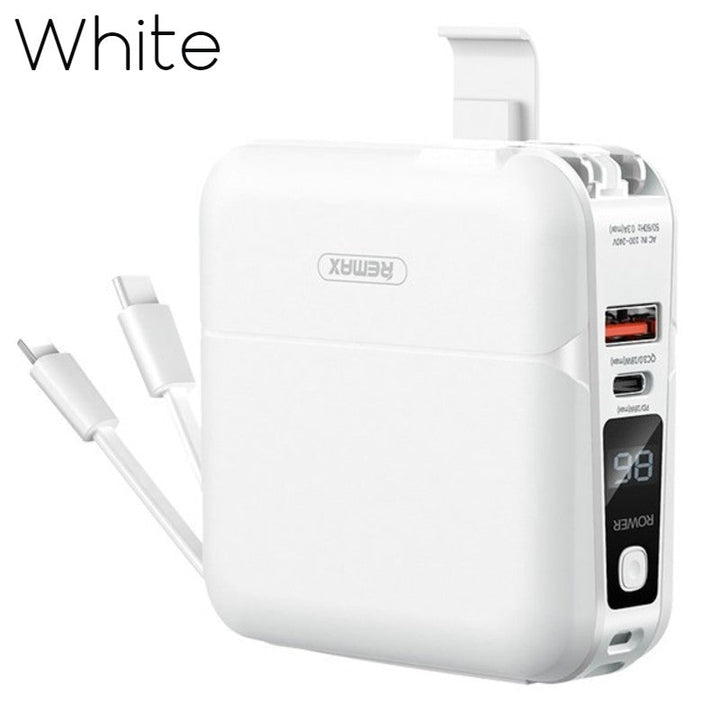Lisslune | 4-in-1 Fast Charging Wall Charger, with Power Bank Function, Charging Cable & Phone Adapter, for Home, Office and Travel (US Standard Plug)