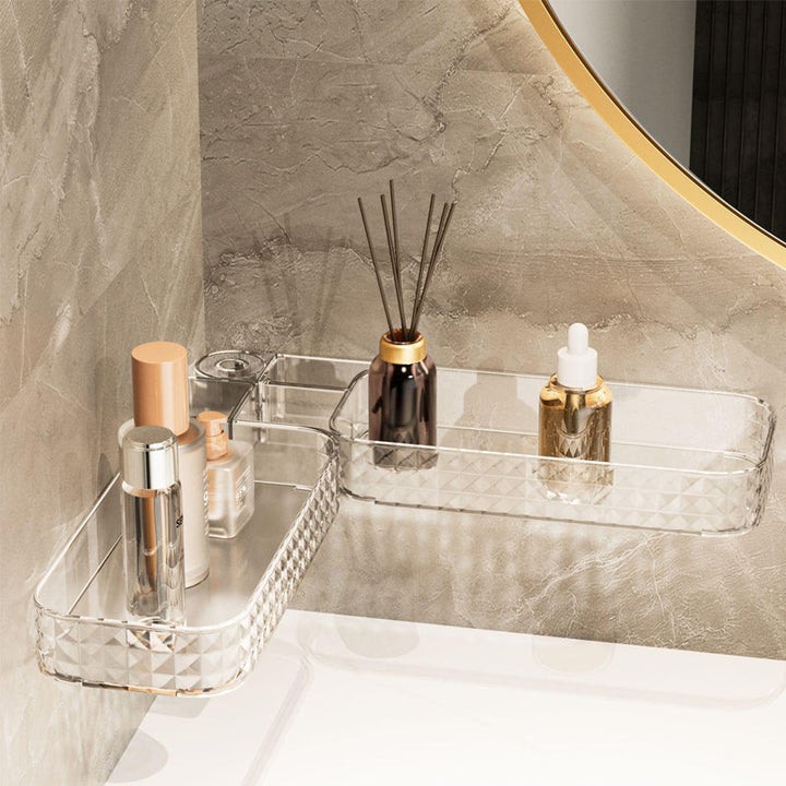 Lisslune | Multifunctional, wall-mounted, rotatable U-shaped storage corner shelf