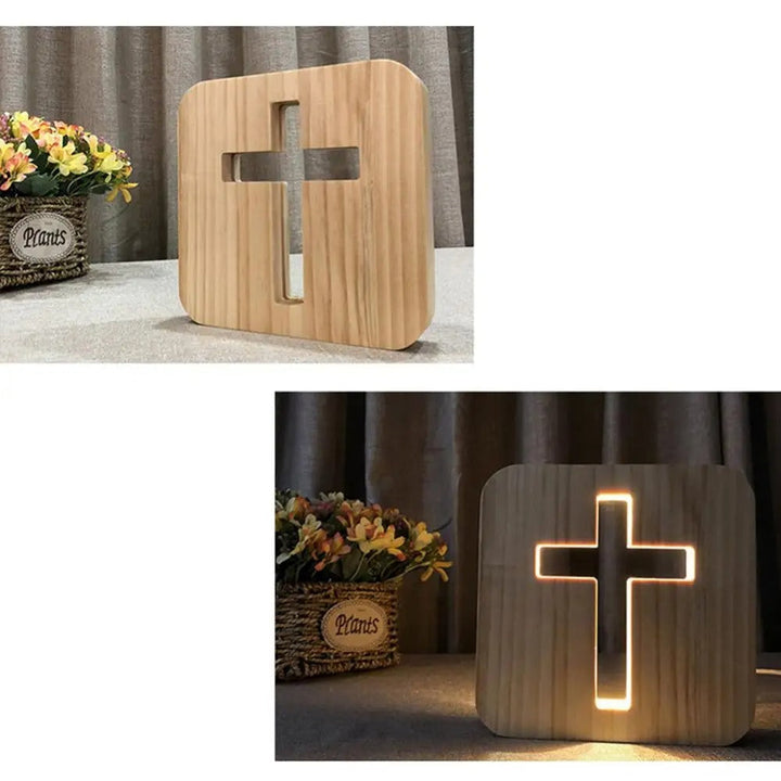 Lisslune | IlluminatedFaith – Minimalist Cross Night Light