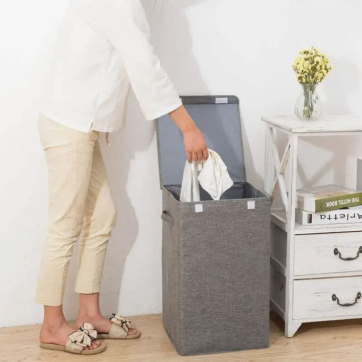 Lisslune | Foldable Laundry Hamper with Lid – Large Capacity