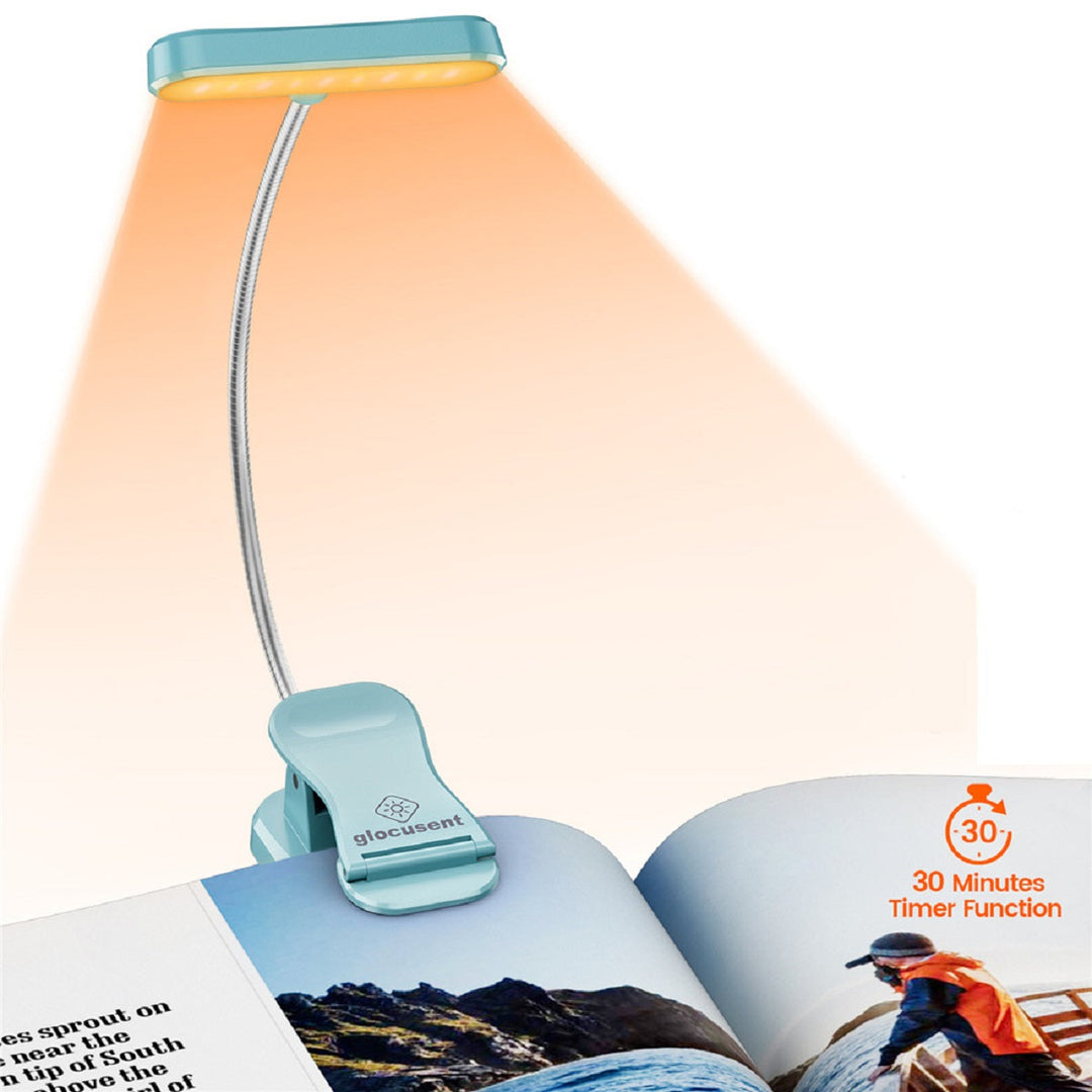 Lisslune | Eye Caring Rechargeable Book Lamp | 3 Color Temperatures, 5 Brightness Levels & Ideal for Nighttime Reading Without Disturbing Others