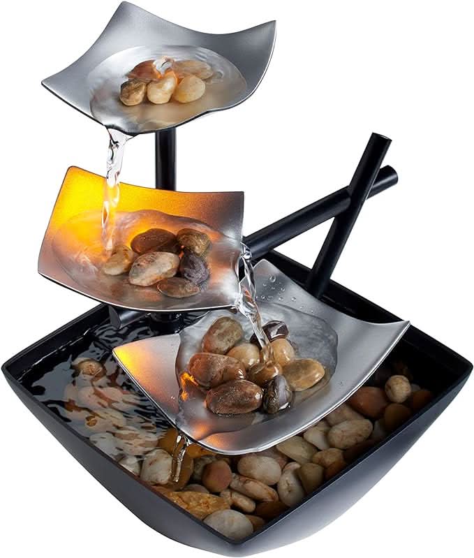 Lisslune | Glow LED Leaf Fountain – Modern Indoor Water Feature