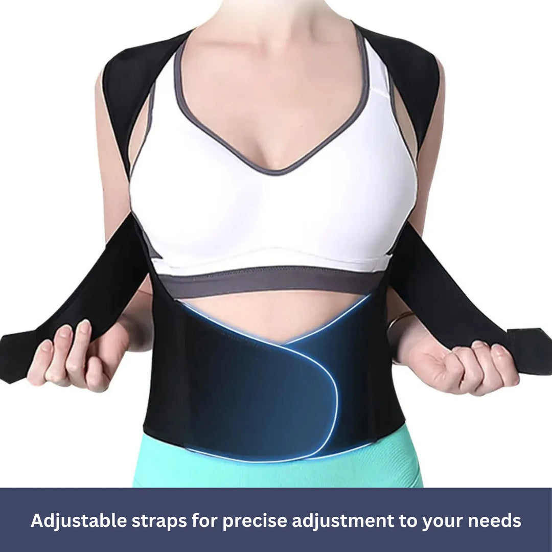 Lisslune | Back Support and Posture Corrector | Adjustable, Comfortable & Ideal for Improving Confidence and Posture