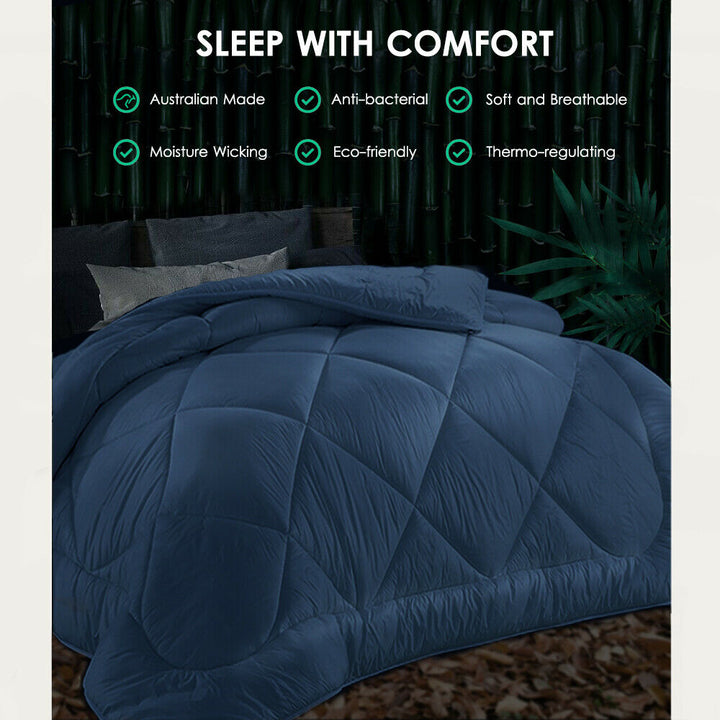 Lisslune | Doona Quilt Microfiber - All Seasons - Blue
