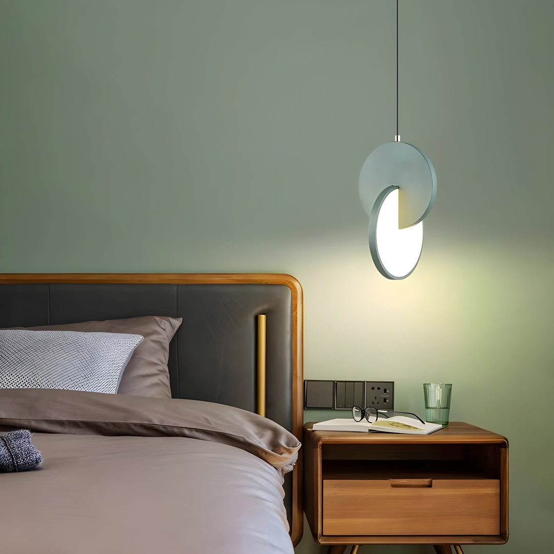 Lisslune | NordicGlow – Modern Scandinavian LED pendant lamp with round frame and warm glow