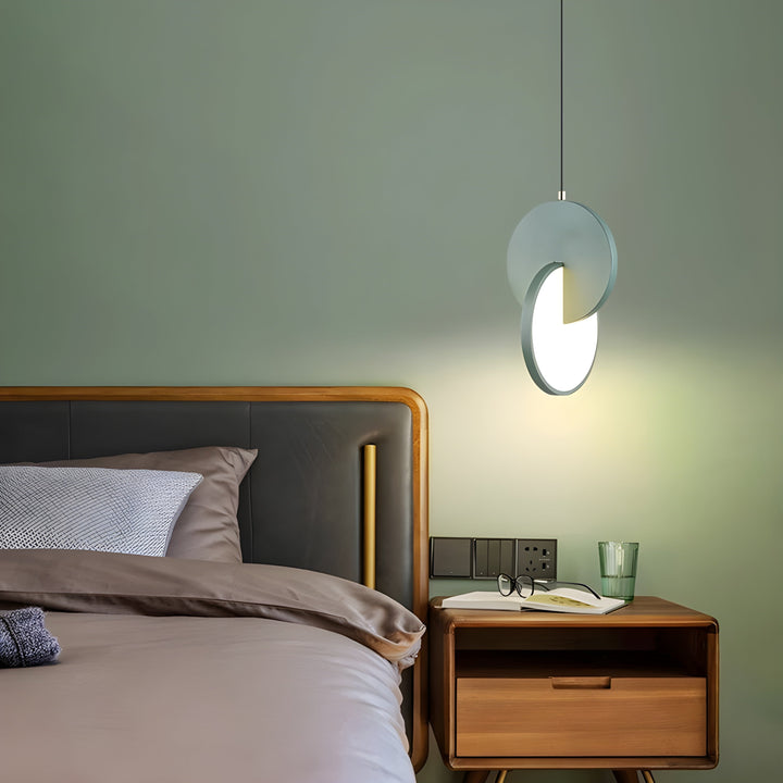 Lisslune | NordicGlow – Modern Scandinavian LED pendant lamp with round frame and warm glow