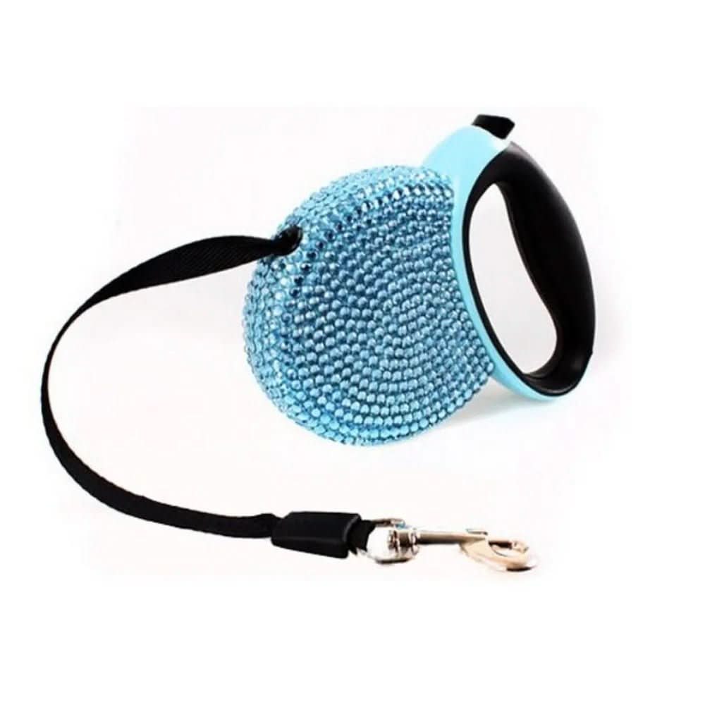 Lisslune | CHIC CANIN LEASH – Sparkling dog leash with rhinestones & retractable for small dogs & cats
