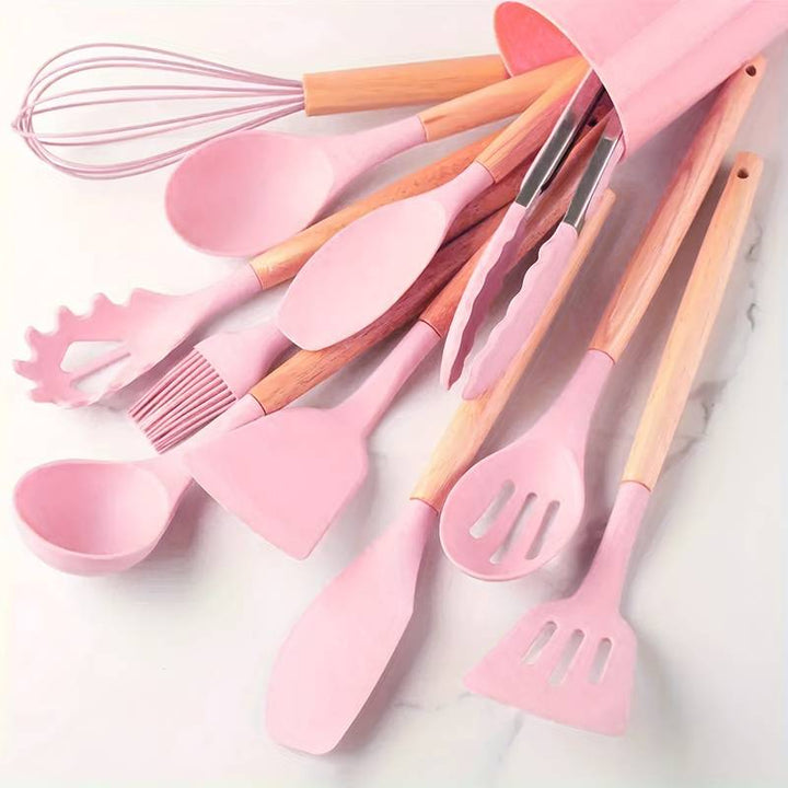Lisslune | Kitchen tool set – silicone – non-stick coated – heat resistant