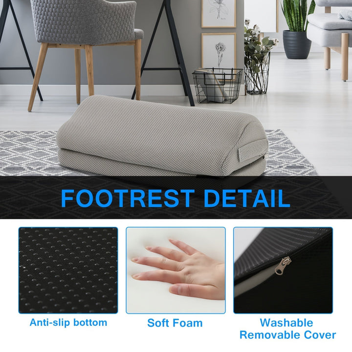 Lisslune | Ergonomic Footrest with Memory Foam – Adjustable & Non-Slip