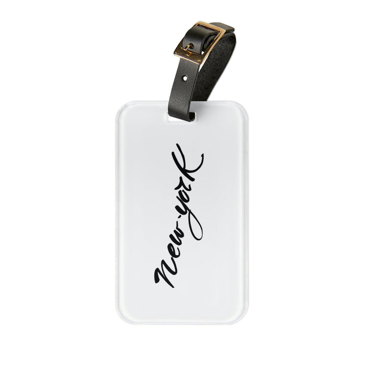 Lisslune | Personalized Premium Acrylic Luggage Tags with Adjustable Leather Strap