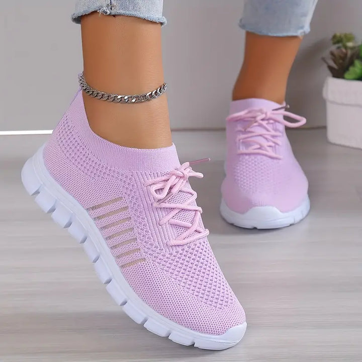 Lisslune | Breathable Lace-Up Running Trainer Sneakers