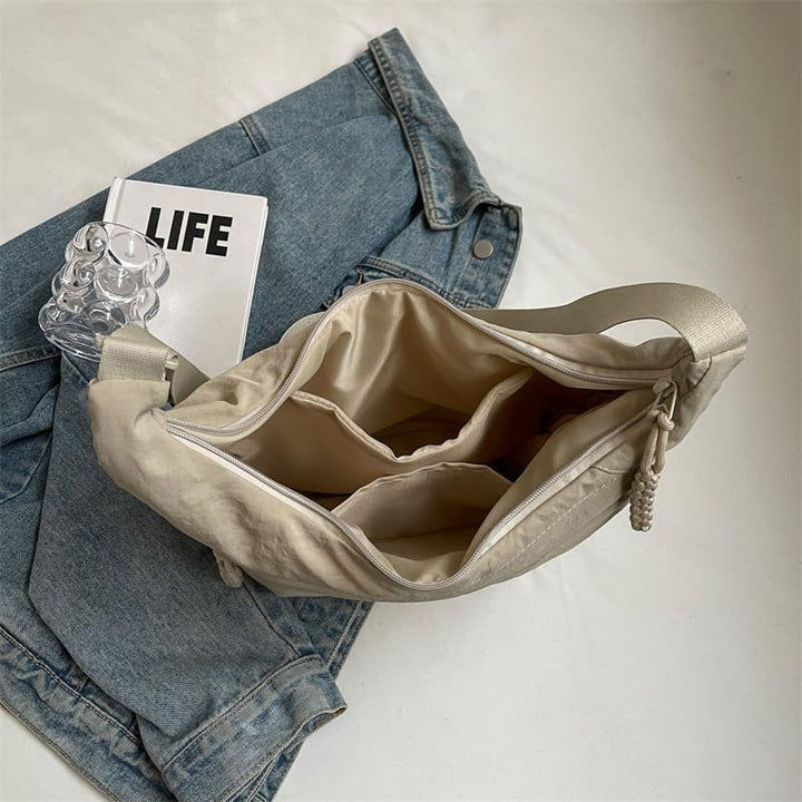 Lisslune | EVERCARRY – Nylon Shoulder Bag with Smart Compartments for Everyday Use