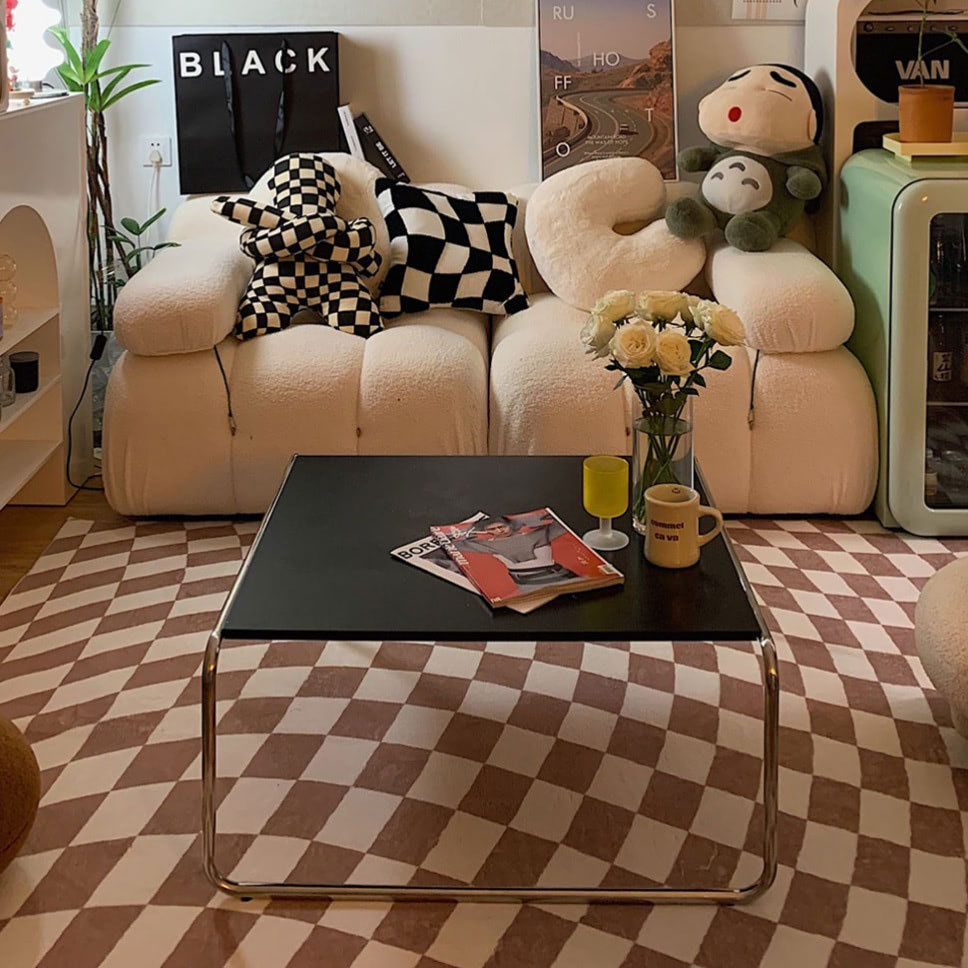 Rynx | Pastel Curvy Checker Rug