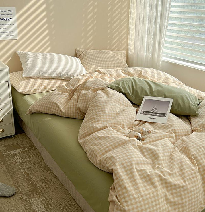 Rynx Pastel Check Bed Linen Set