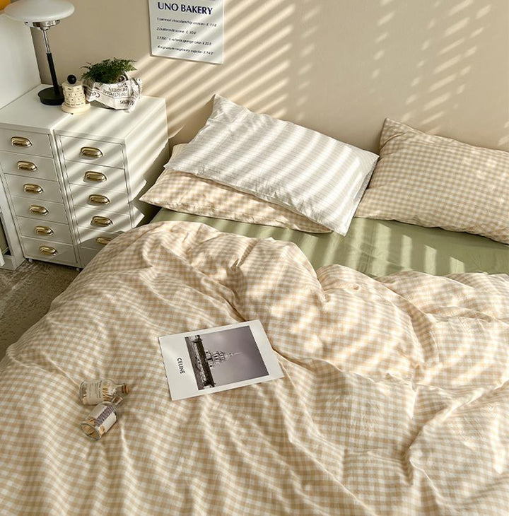Rynx Pastel Check Bed Linen Set