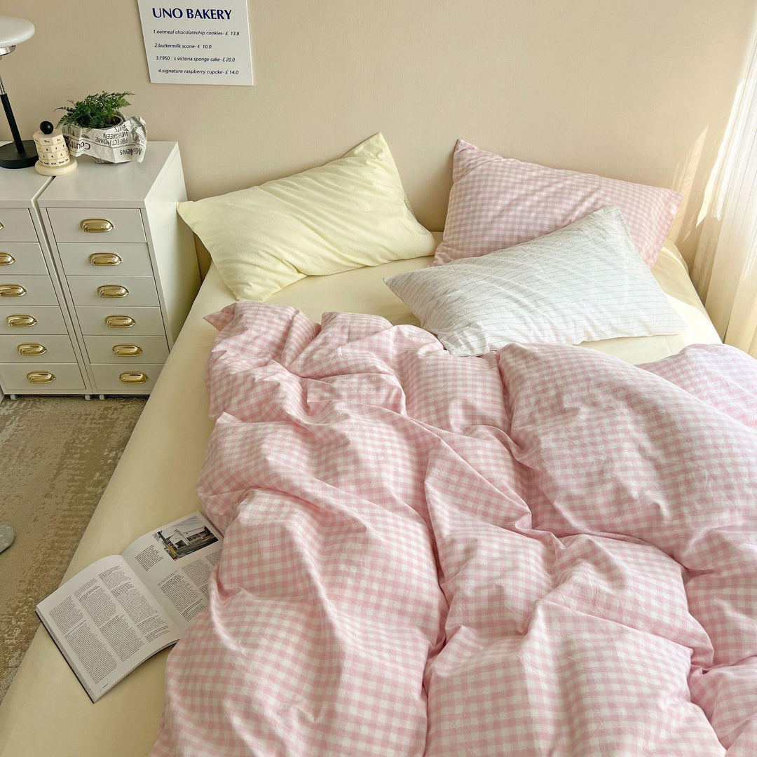 Rynx Pastel Check Bed Linen Set