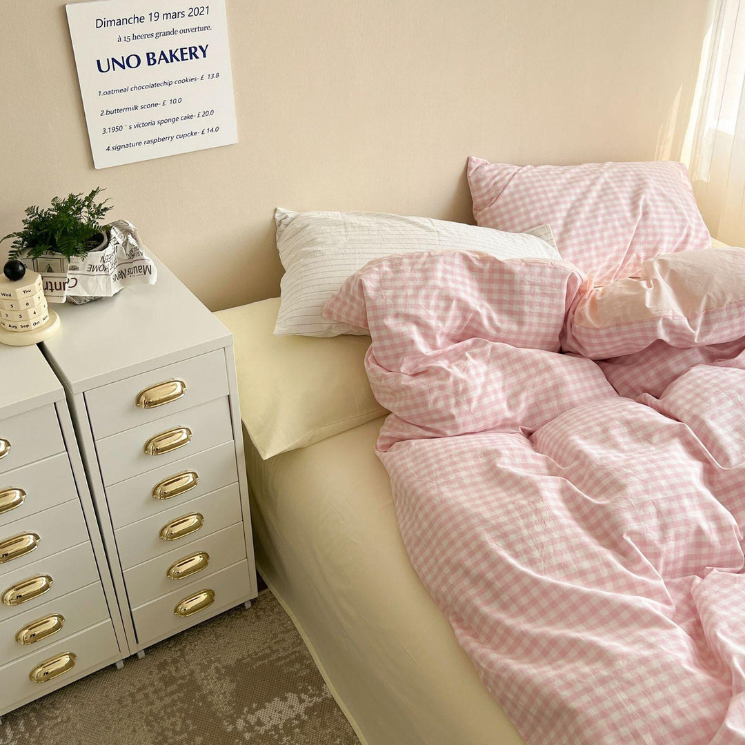 Rynx Pastel Check Bed Linen Set
