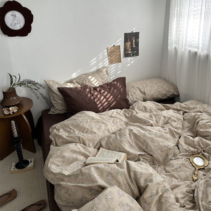 Rynx | Dark Academy Vintage Brown Bedding Set