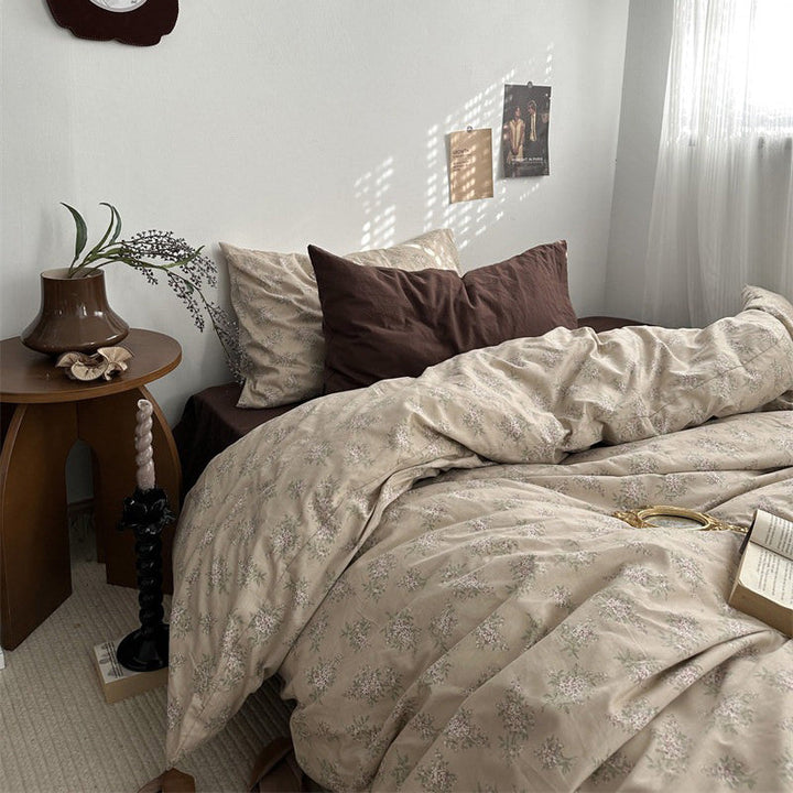 Rynx | Dark Academy Vintage Brown Bedding Set