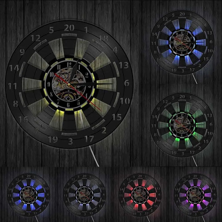 Lisslune | DartGlow Vintage Dartboard Wall Clock