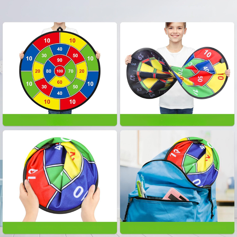 Lisslune | Double-Sided Kids Dart – Large Safe Dartboard for Indoors & Outdoors