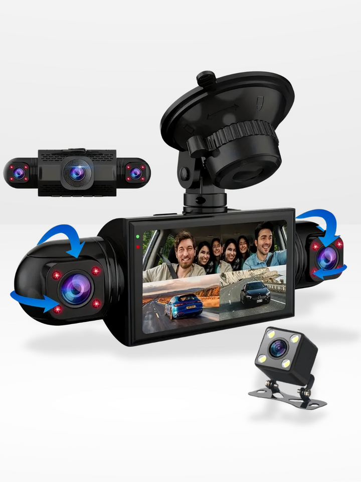 Lisslune | 360° Car Dashcam | DashGard Pro CX360 | Full HD Driving Recorder with Night Vision & Parking Monitor