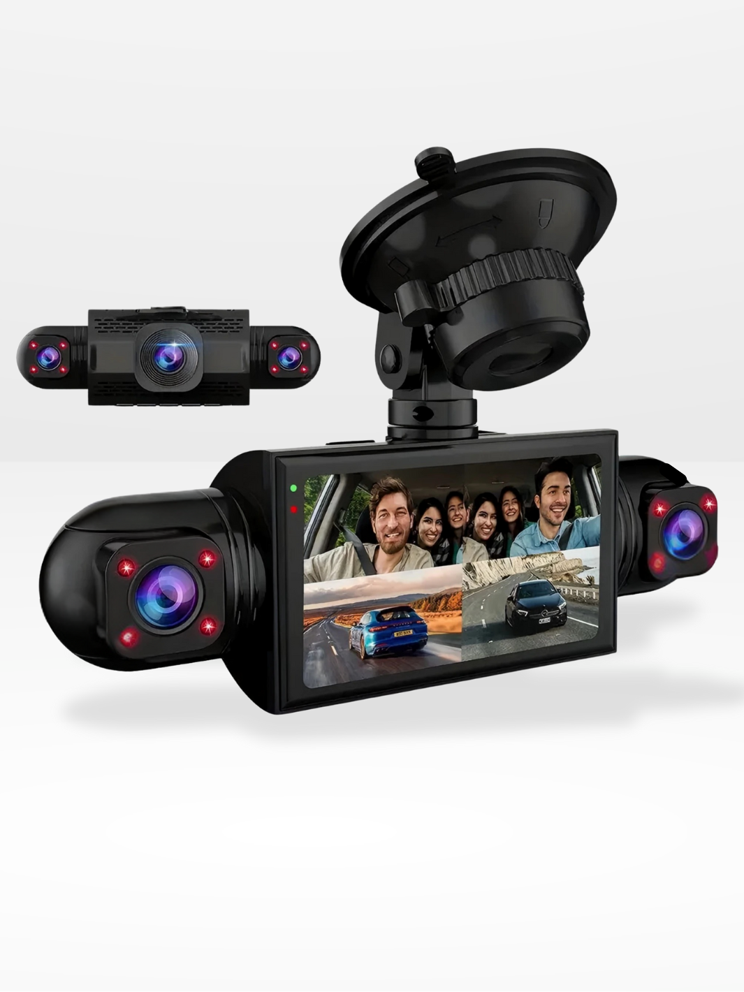 Lisslune | 360° Car Dashcam | DashGard Pro CX360 | Full HD Driving Recorder with Night Vision & Parking Monitor